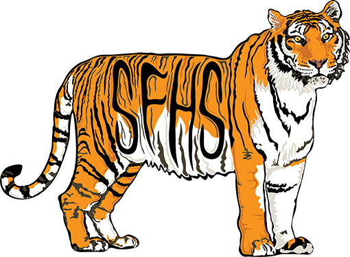 tiger with SFHS written in the stripes